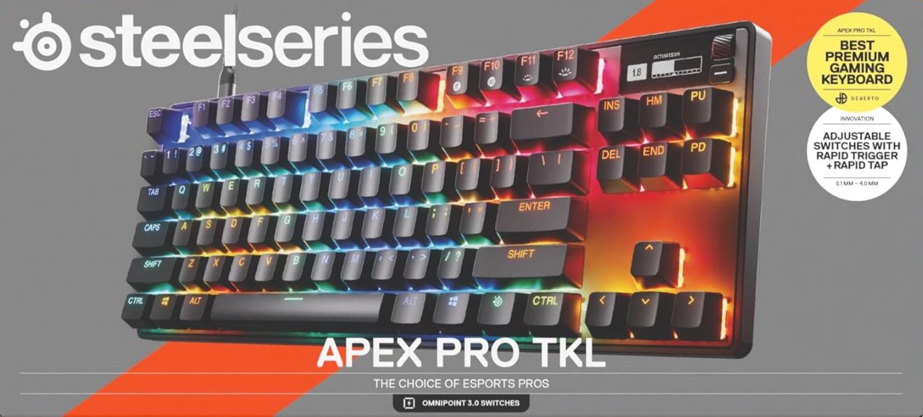 Клавиатура SteelSeries Apex Pro TKL Gen 3 US, OmniPoint 3.0, Black, USB