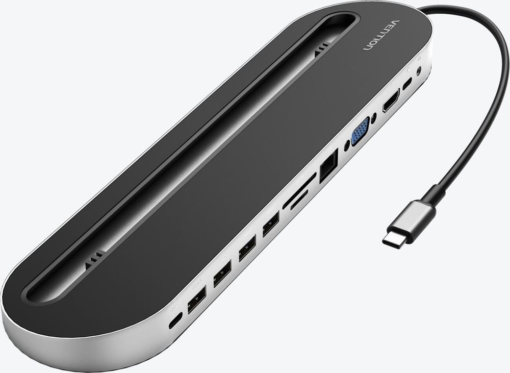 Переходник USB Type-C Multi Function 12in1, Vention TPJH0-TY, BOX